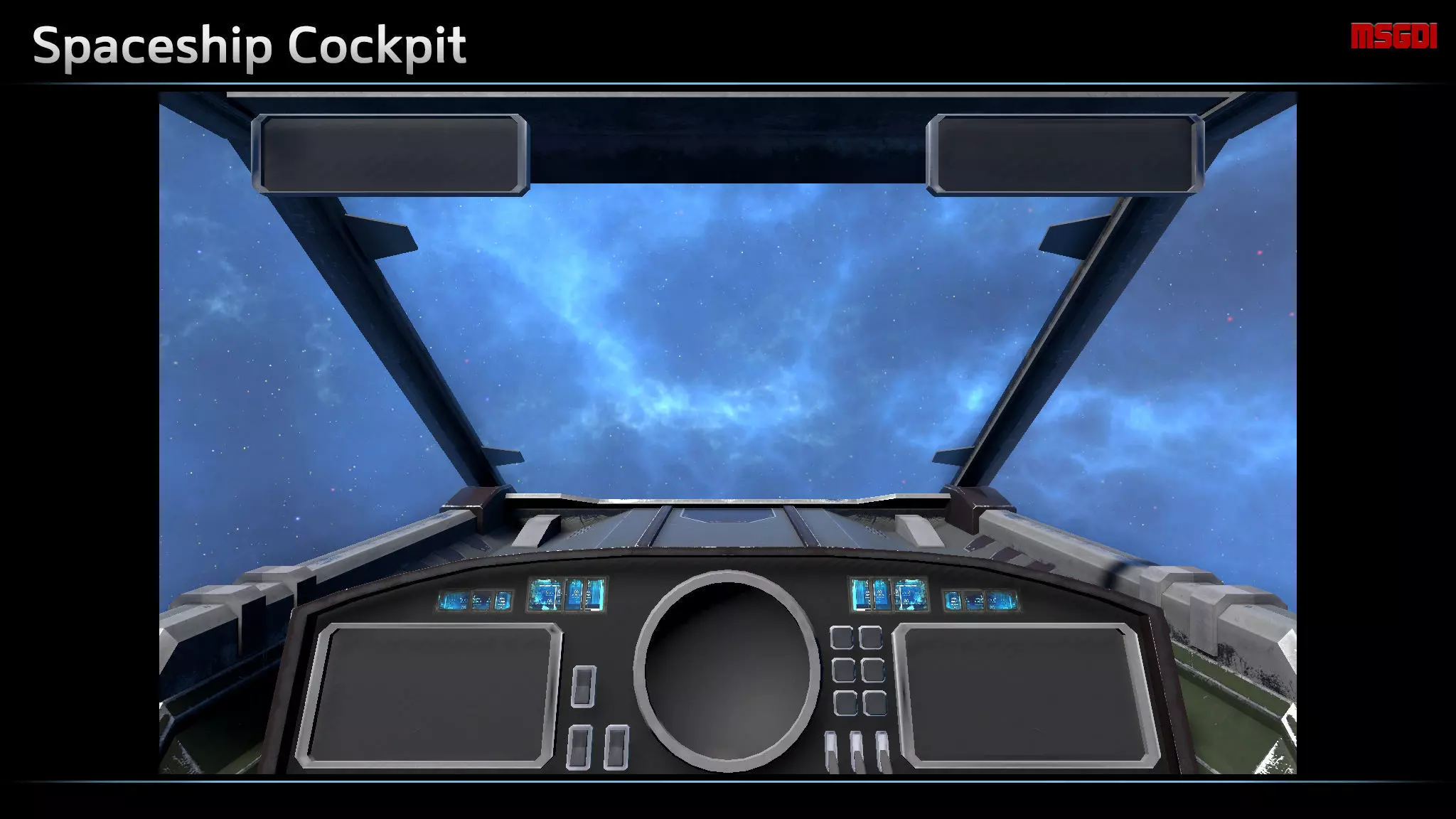 Spaceship Cockpit I Low-poly 3D model_0