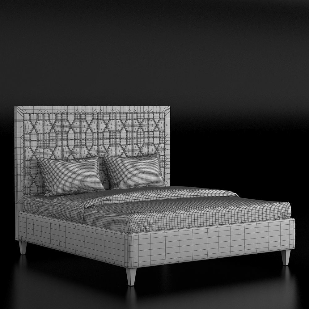 Dantone Casablanca Bed 3D model_2