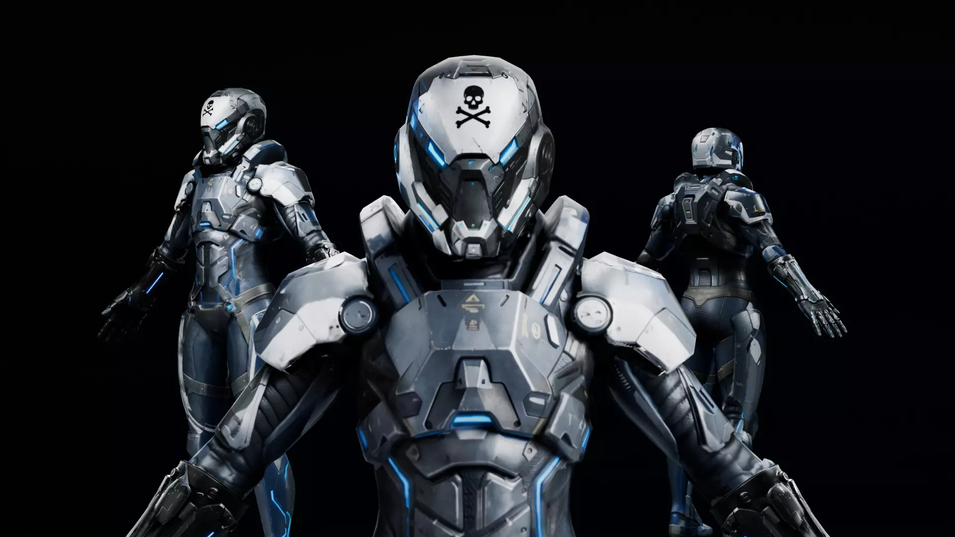 Bounty Hunter Sci-Fi Female Low-poly 3D model