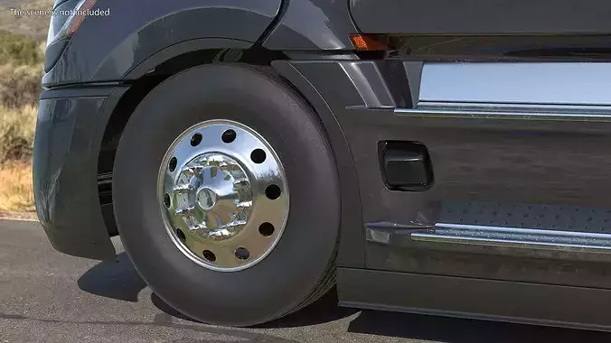 Heavy Duty Truck Wheel Set with Dual Tires 3D model 3