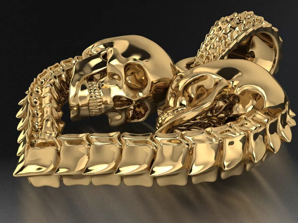 skull charm 3D print model 3D print model