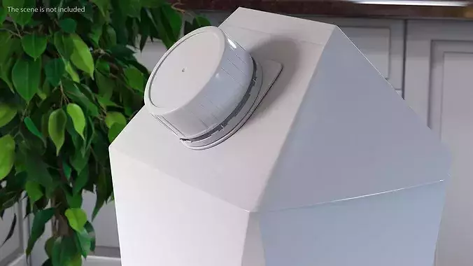 Multilayer Carton Beverage Package with Cap 3D model 3