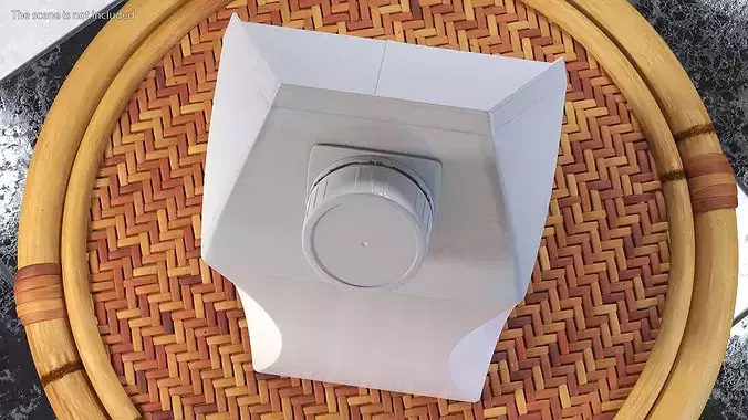 Multilayer Carton Beverage Package with Cap 3D model 2