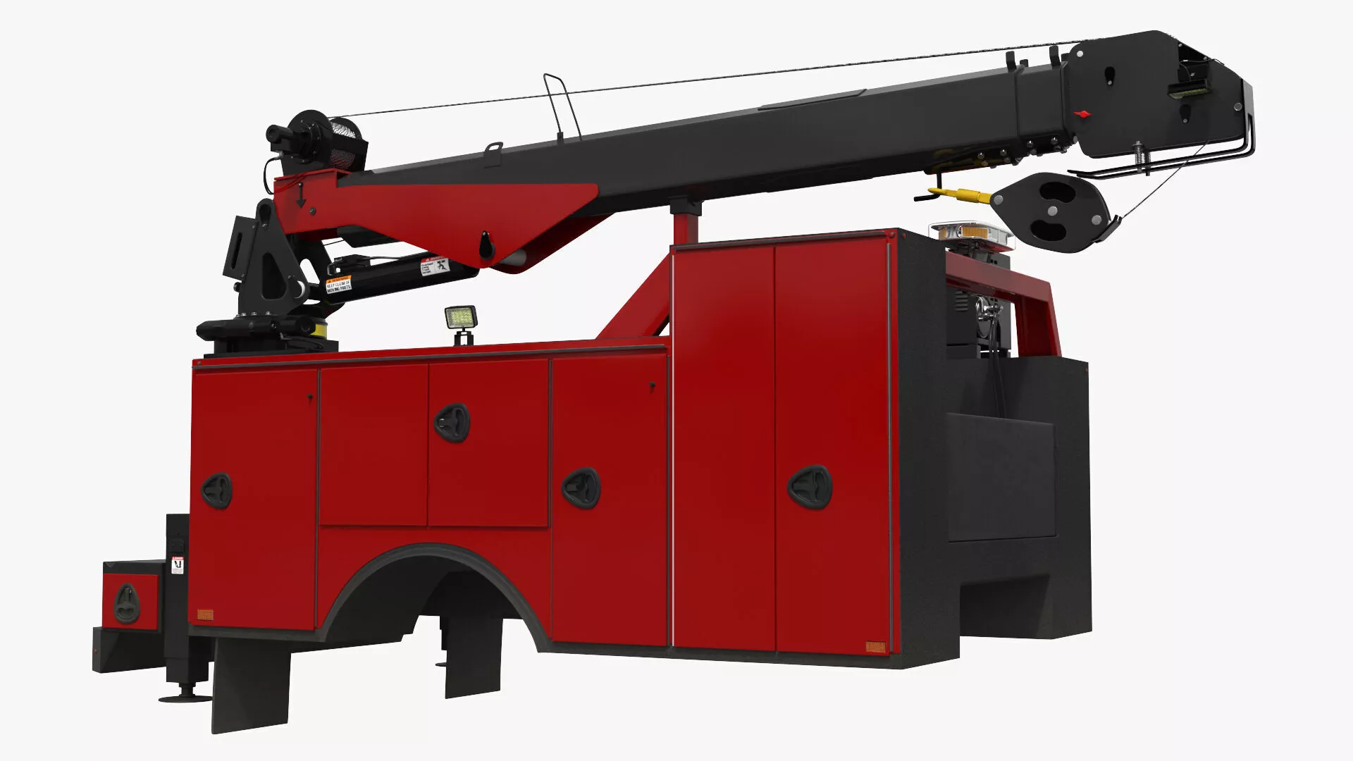 Module Telescopic Boom Service Crane for Truck Rigged 3D model
