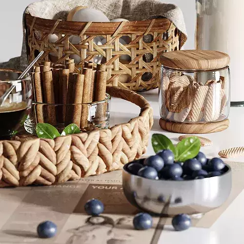 food set02 3D model 5