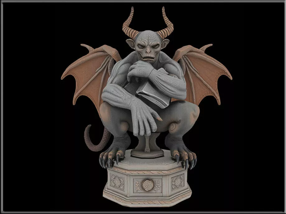 The Gargoyle Forbidden Book Low-poly 3D model