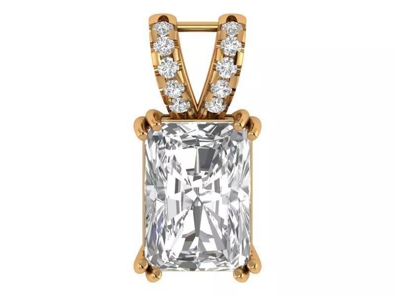 Radiant Solitaire Pendant 3D print model