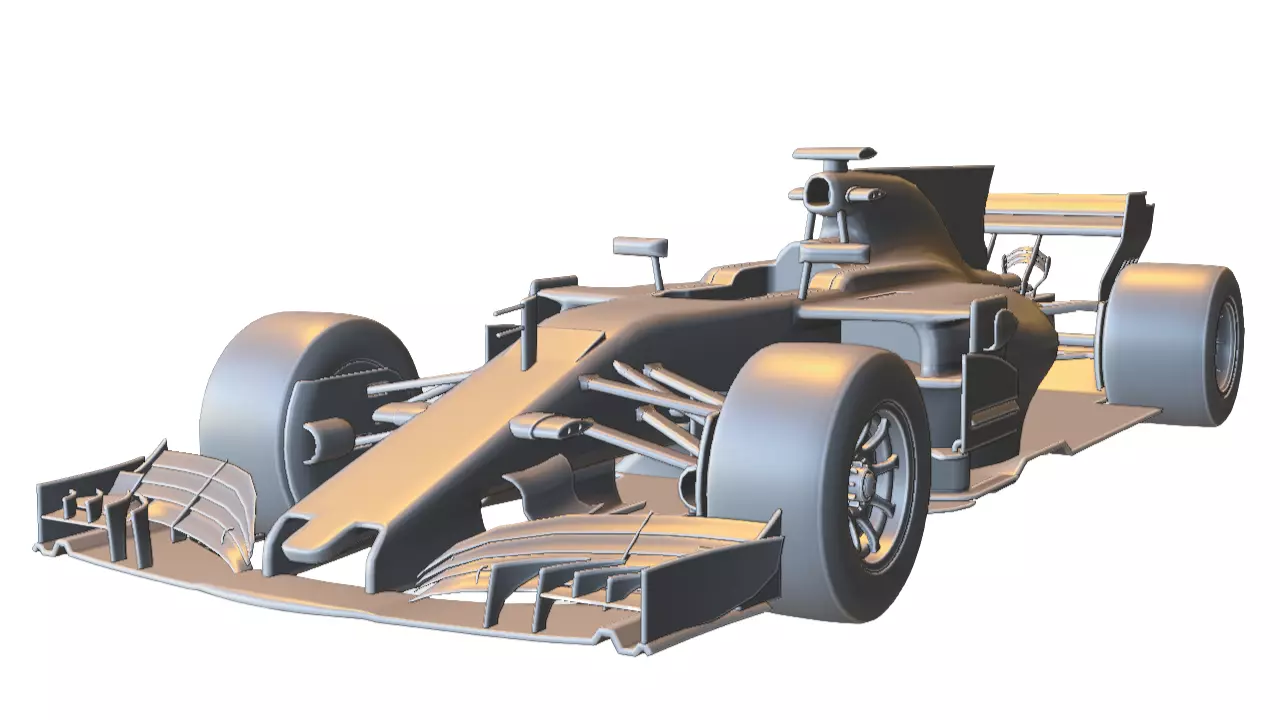Formula 1 Racing Car Low-poly 3D model