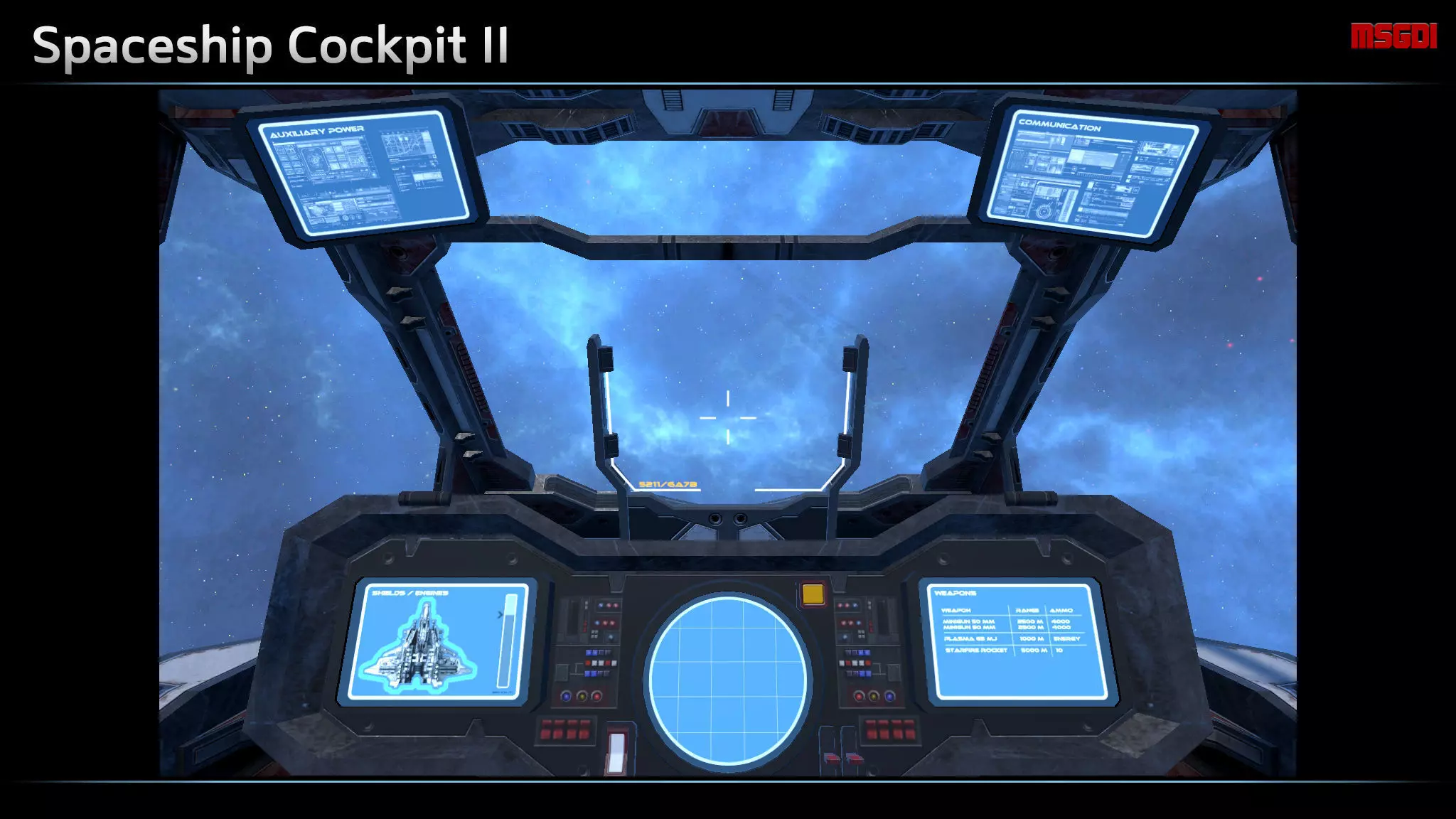 Spaceship Cockpit II Low-poly 3D model_0