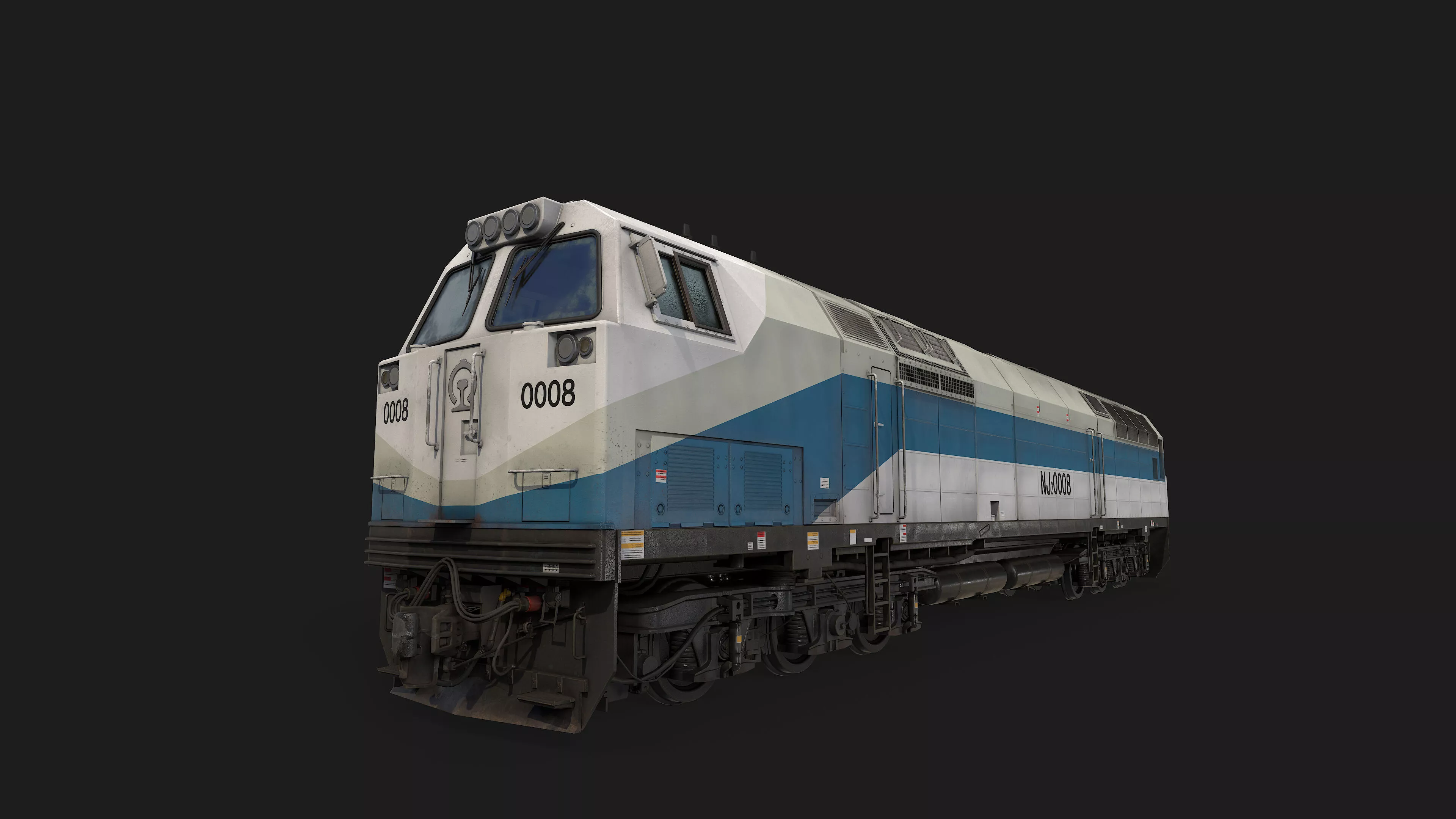General Electric NJ2 Blue and white skin Qinghai-Tibet Railway Low-poly 3D model