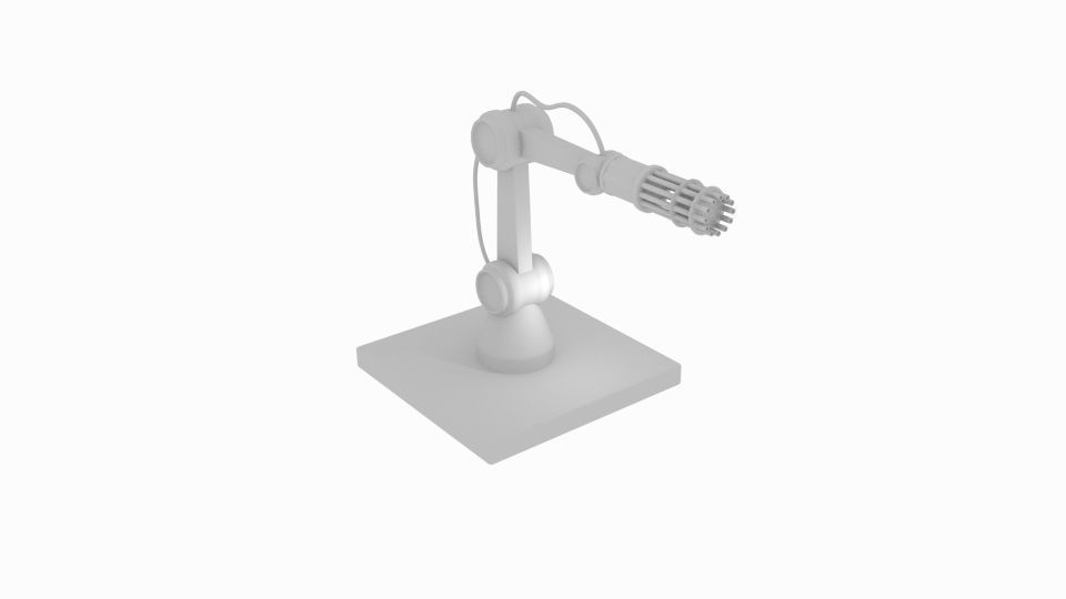  Gun Robot Arm  3D model_5