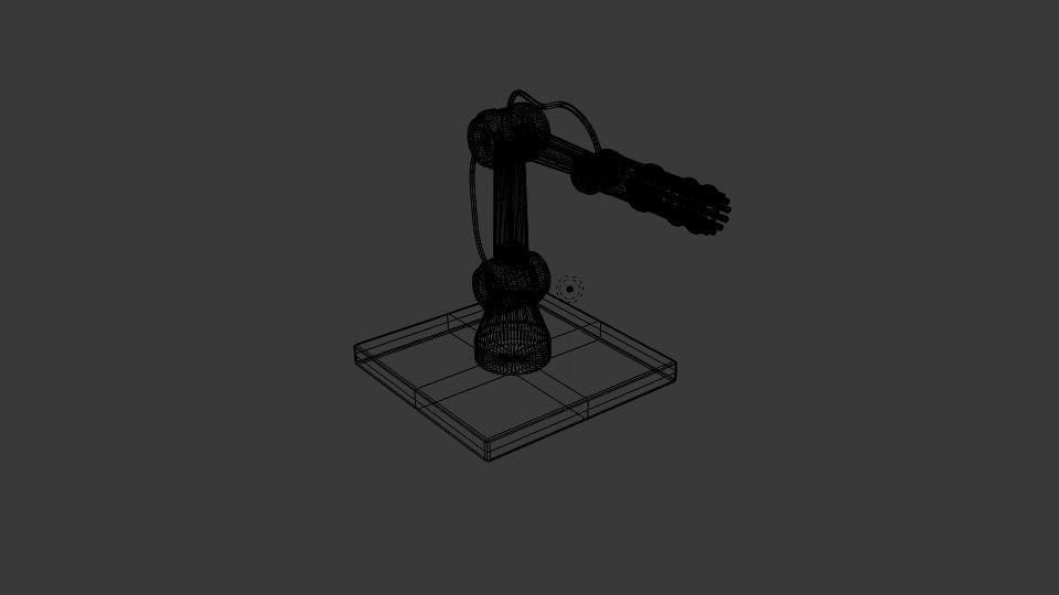  Gun Robot Arm  3D model_4