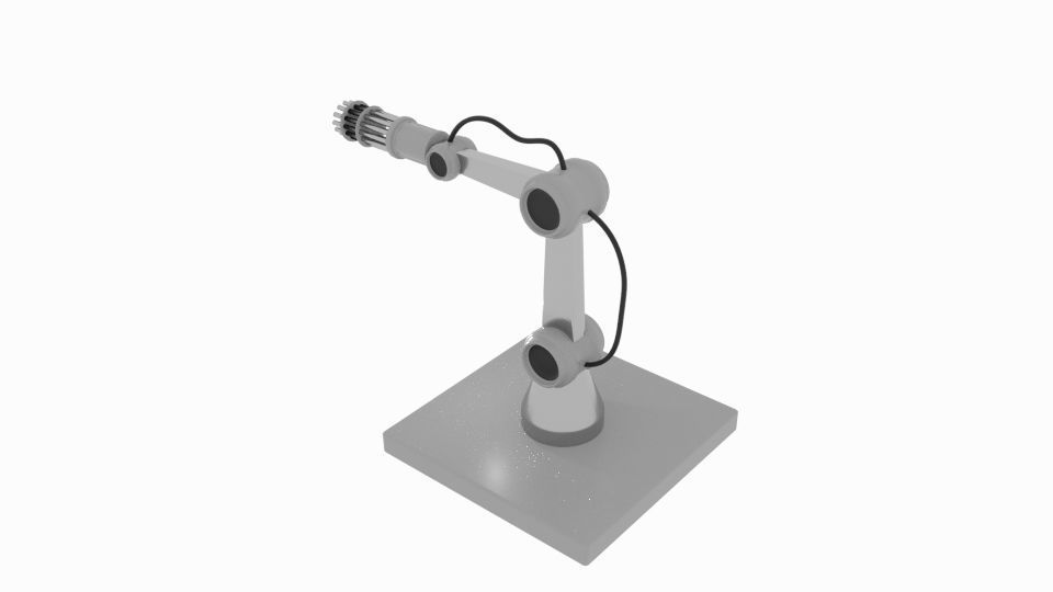  Gun Robot Arm  3D model_3
