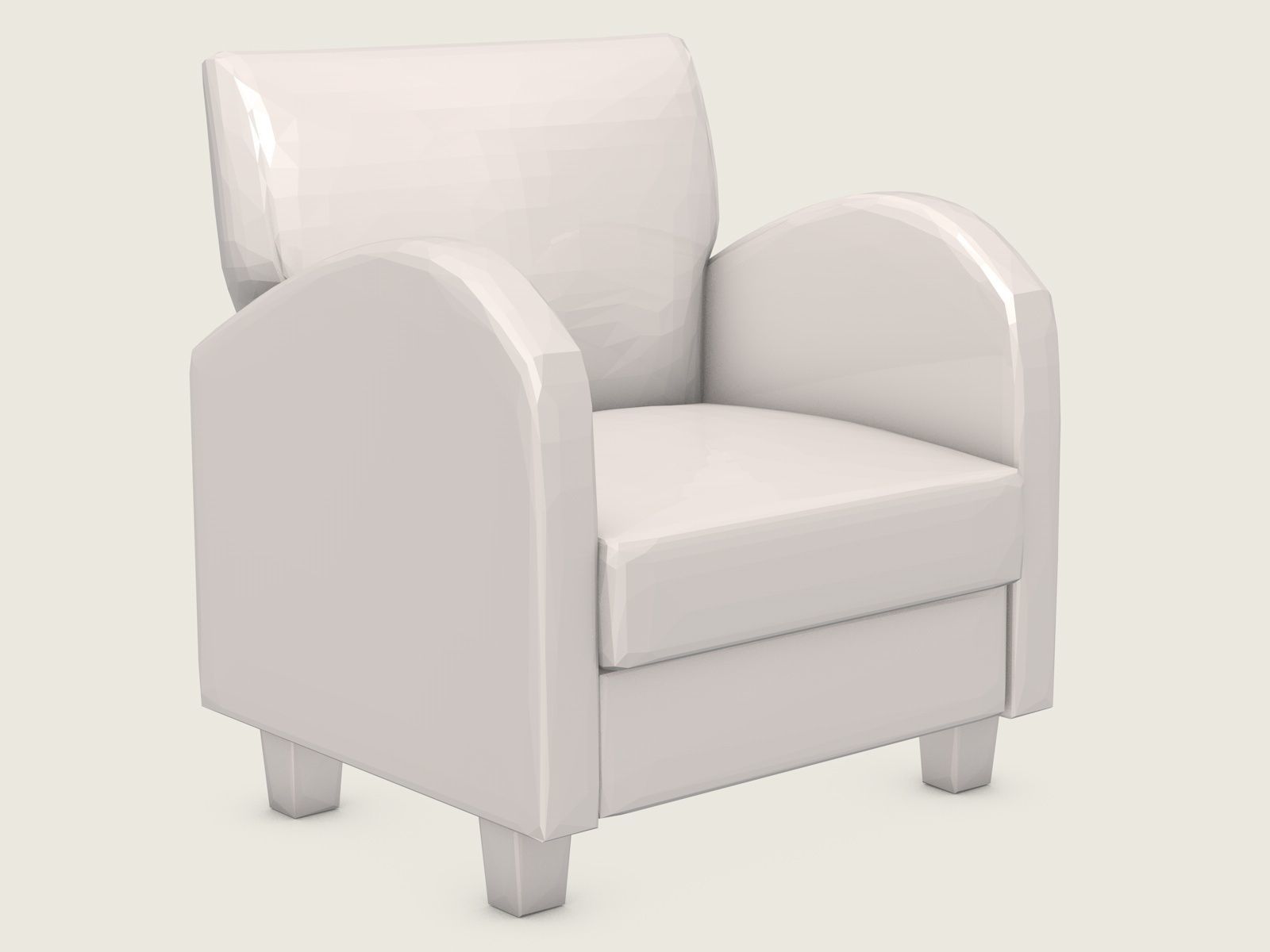 Armchair Low Poly chair Low-poly 3D model_5