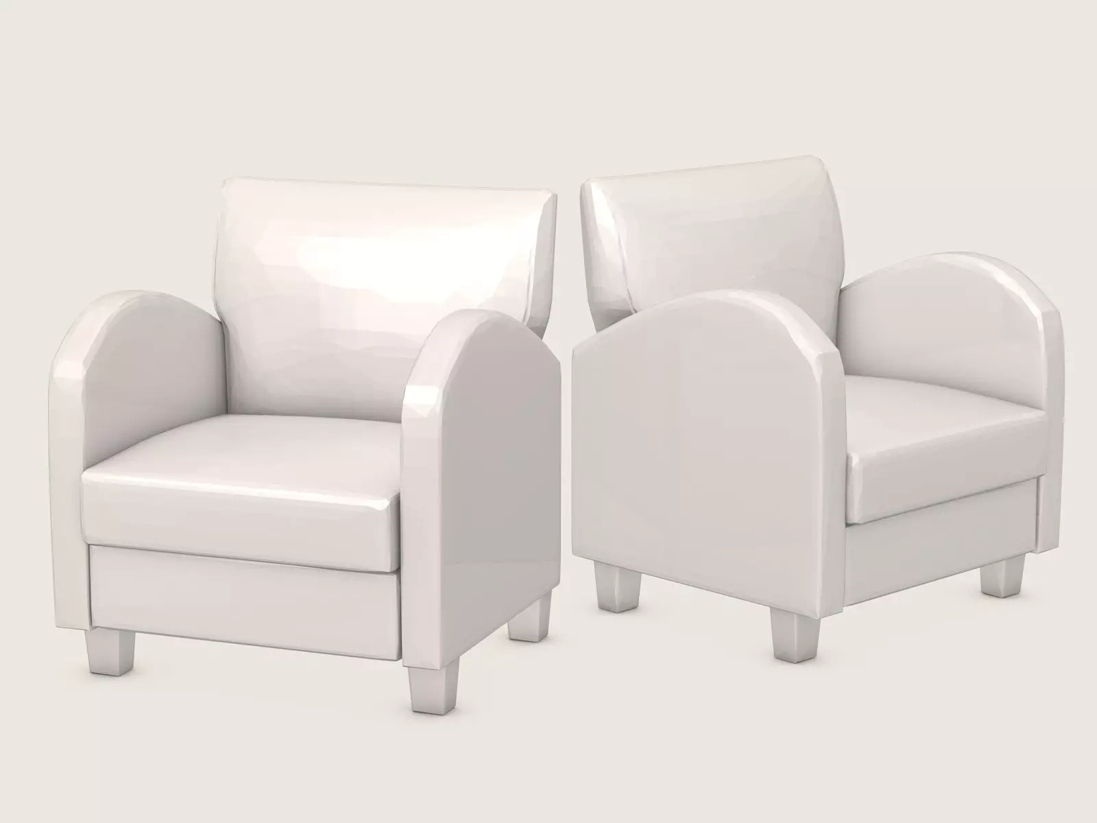 Armchair Low Poly chair Low-poly 3D model_0