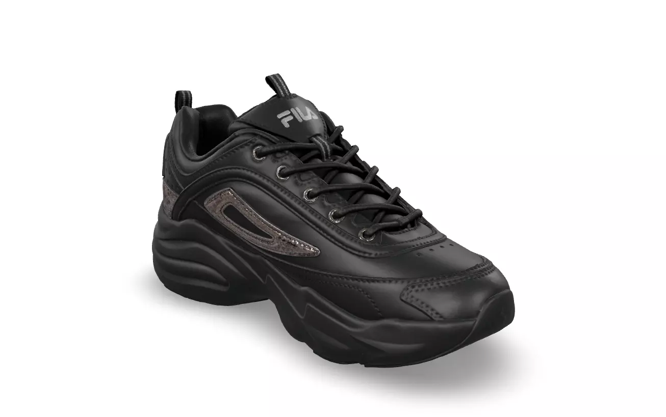 Fila SKYE Trainers black gun metal Low-poly 3D model
