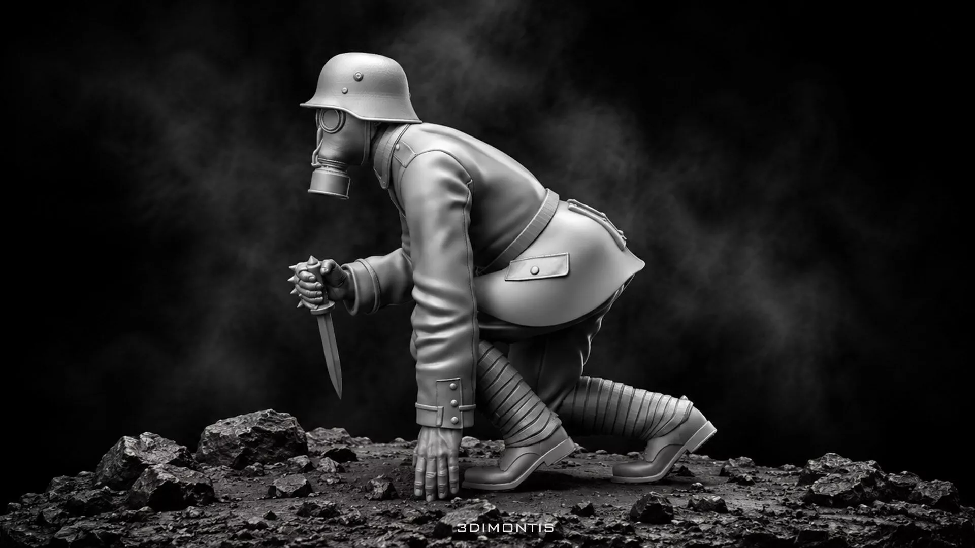 WW1 German Soldier STL Pack Scale Imperial German Army 3D print model