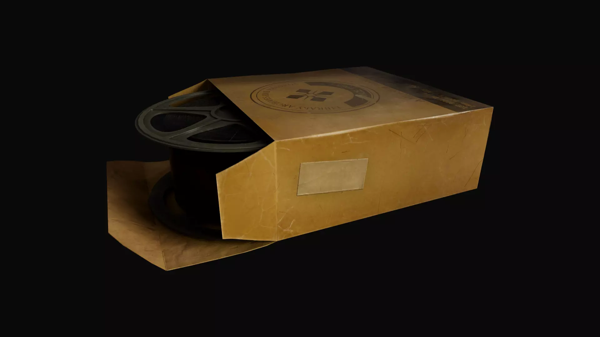 Microfilm Low-poly 3D model