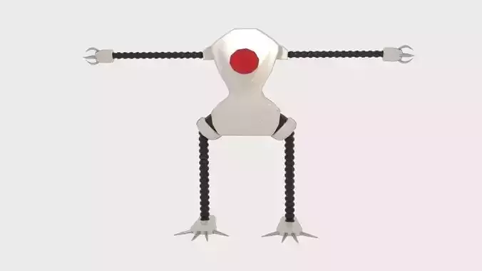 Clawrobot humanoid robot 3D model