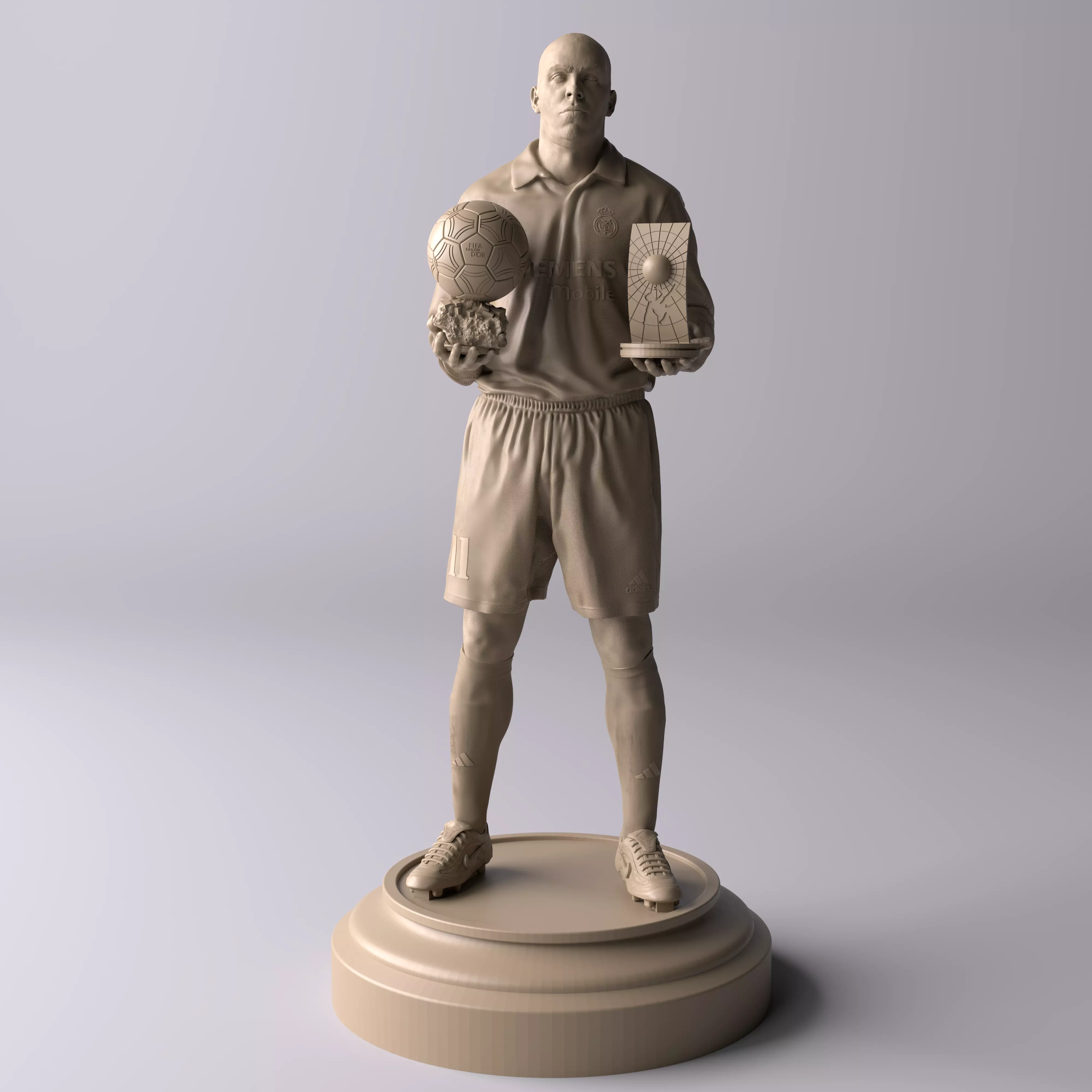 Ronaldo Nazario Real Madrid Premium Statue Collectible Figure 3D print model