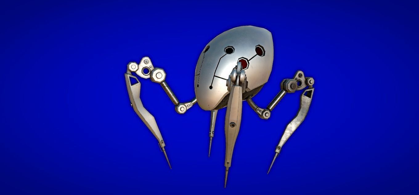 Recon Spider Low-poly 3D model_9