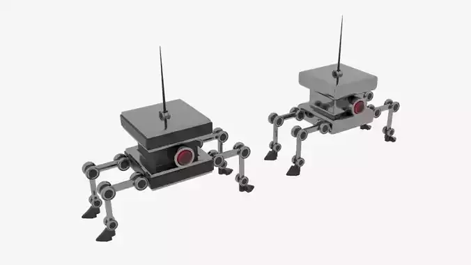 Cube Burger Bot model 3D model
