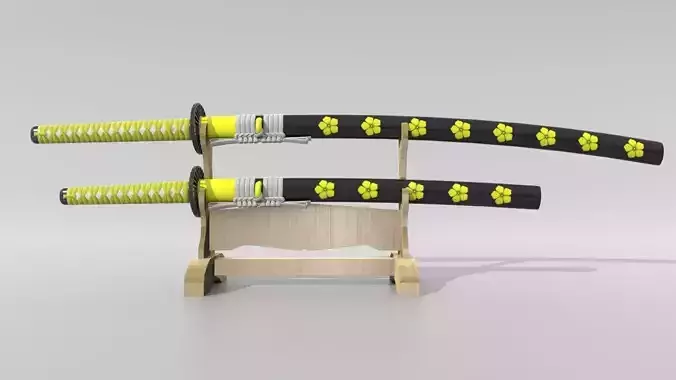 The Universal Katana Project R3 Low-poly 3D model