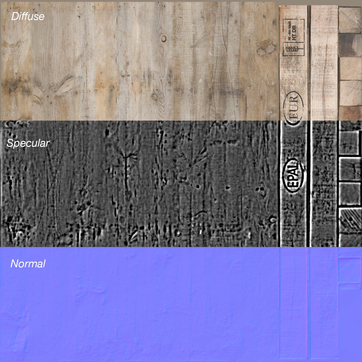 European wood pallet - 01 Low-poly 3D model_13