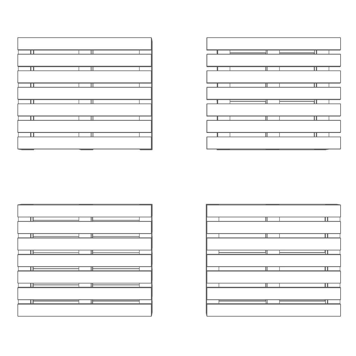 European wood pallet - 01 Low-poly 3D model_11