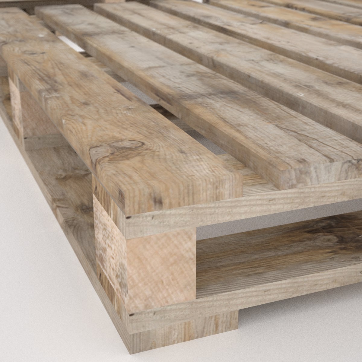 European wood pallet - 01 Low-poly 3D model_8