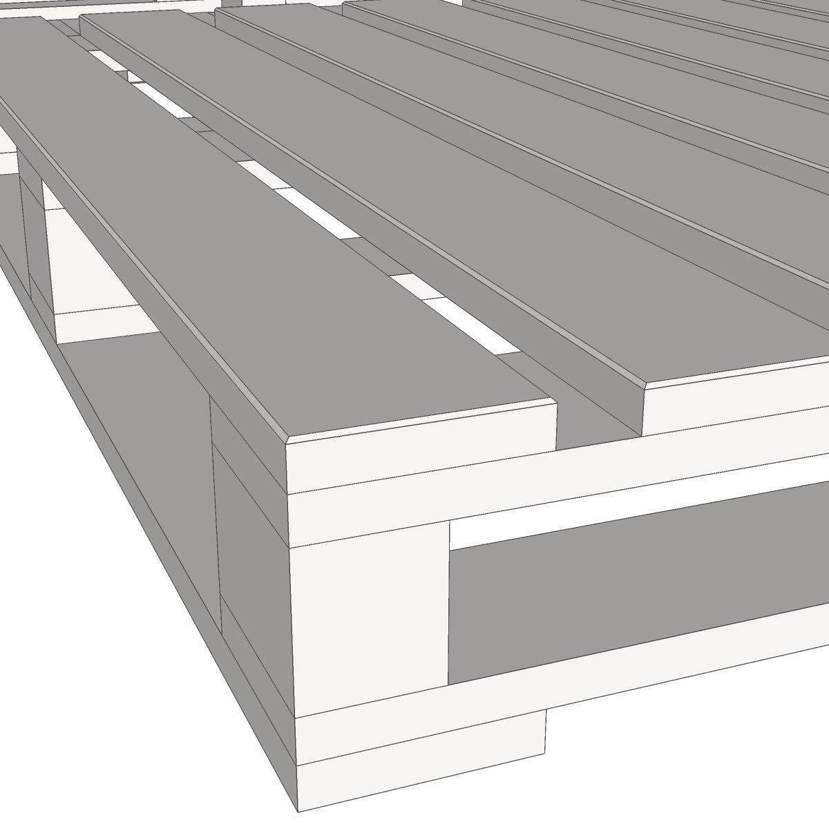 European wood pallet - 01 Low-poly 3D model_12