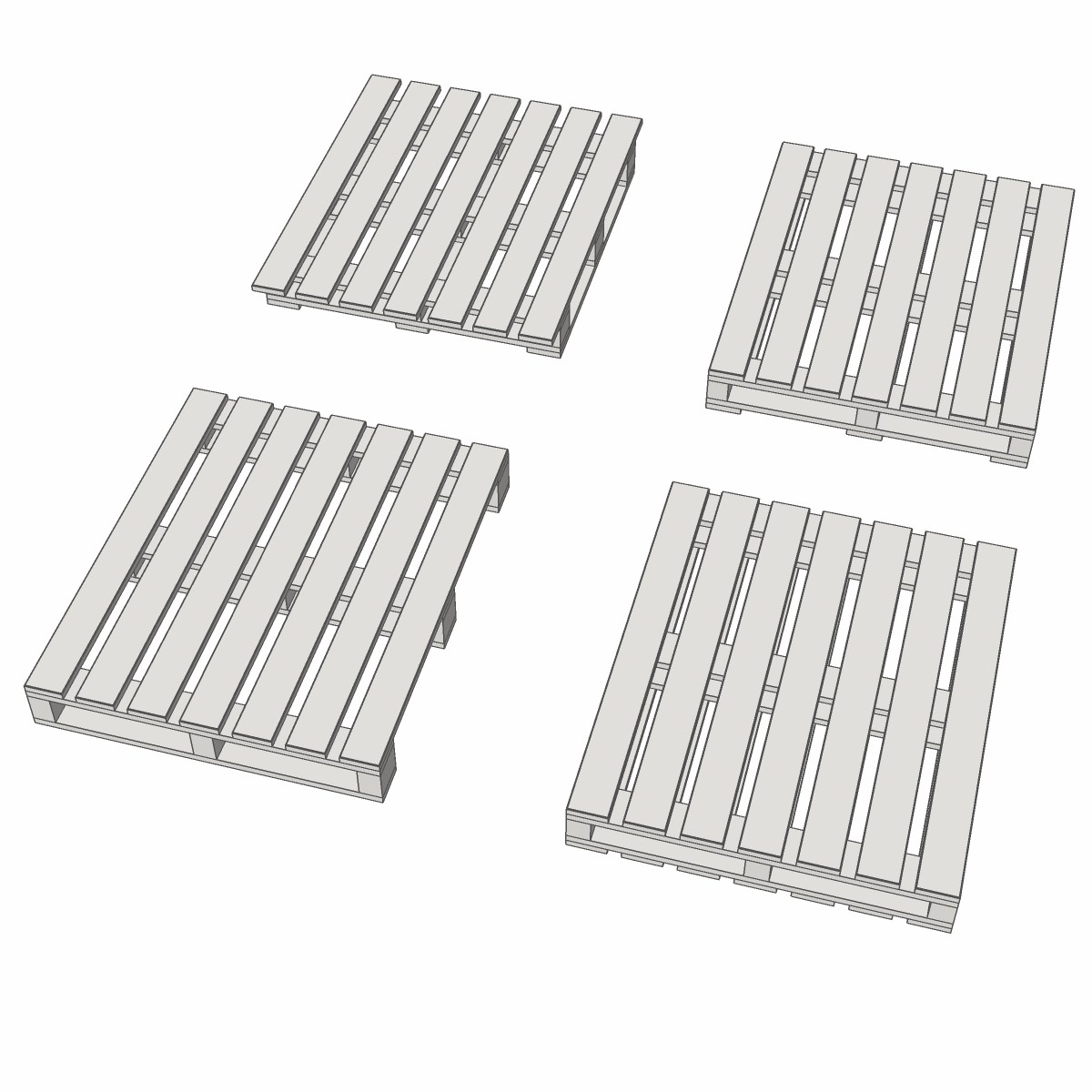 European wood pallet - 01 Low-poly 3D model_10