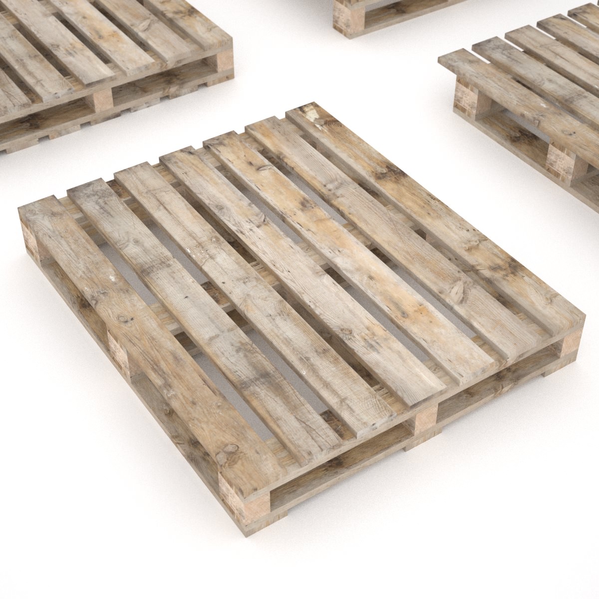 European wood pallet - 01 Low-poly 3D model_4