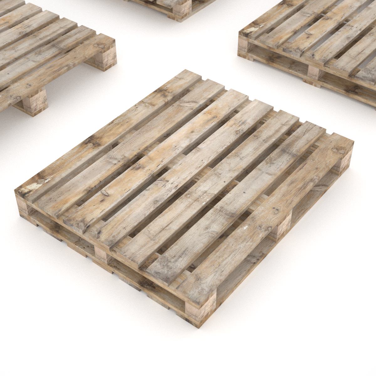 European wood pallet - 01 Low-poly 3D model_5