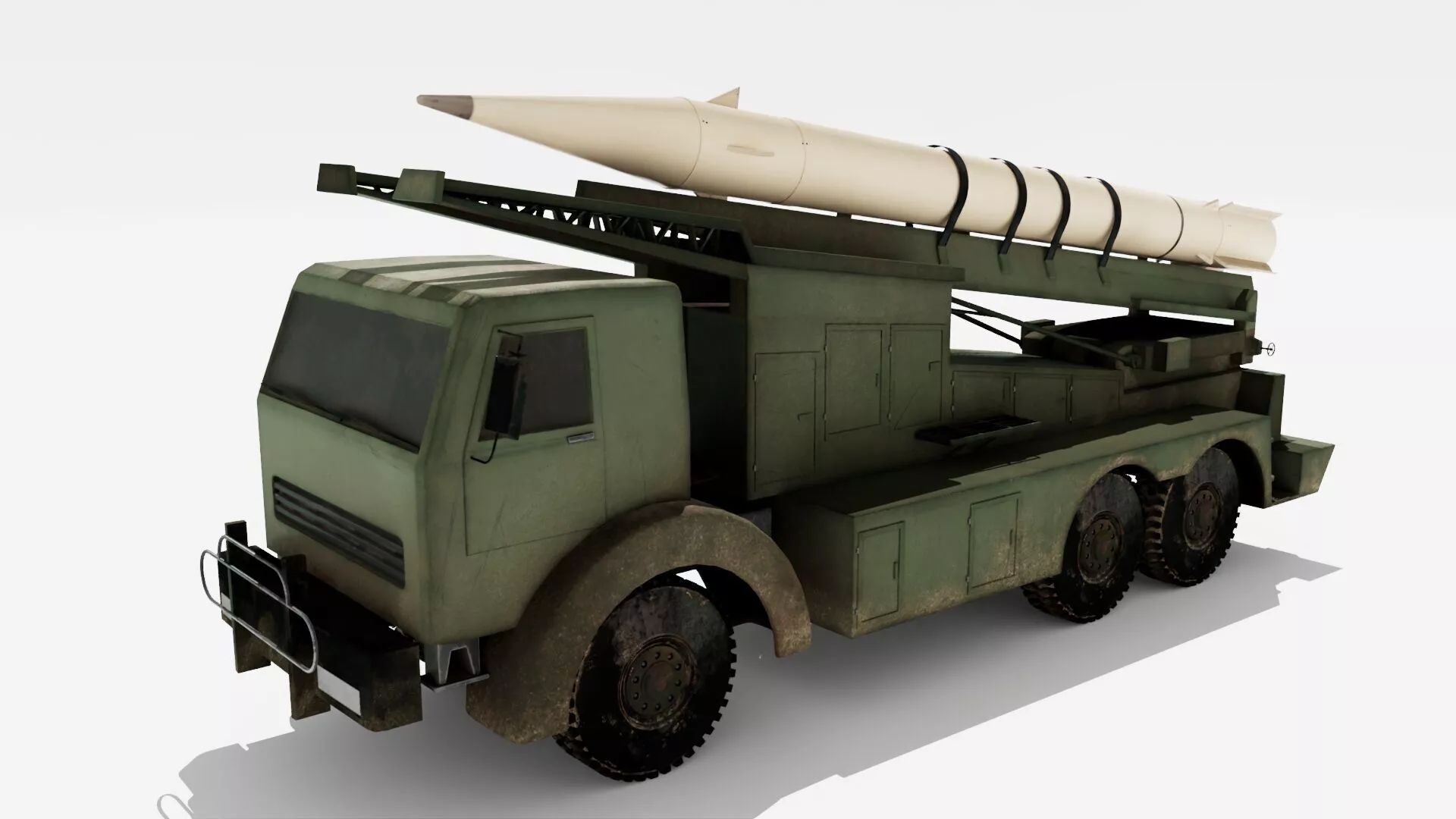 Fateh-110 Iranian Missile Low-poly 3D model