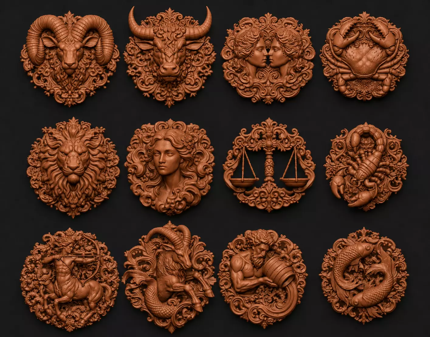 Zodiac Sign 3D print model