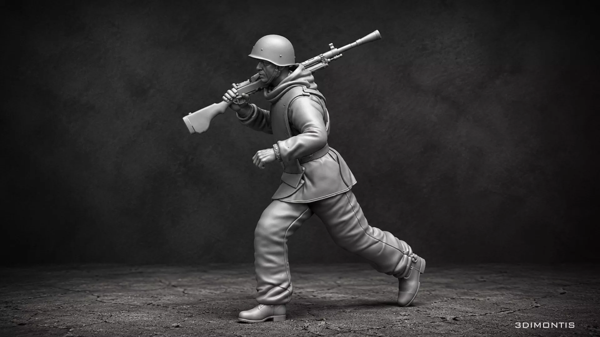 WW2 Soviet Red Army Soldier STL Pack 16 Scale USSR Infantry 3D print model
