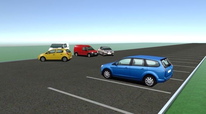 Background Cars - MegaPack Low-poly 3D model