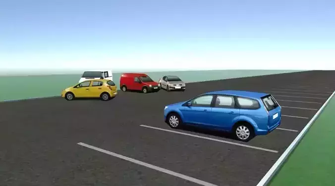 Background Cars - MegaPack Low-poly 3D model