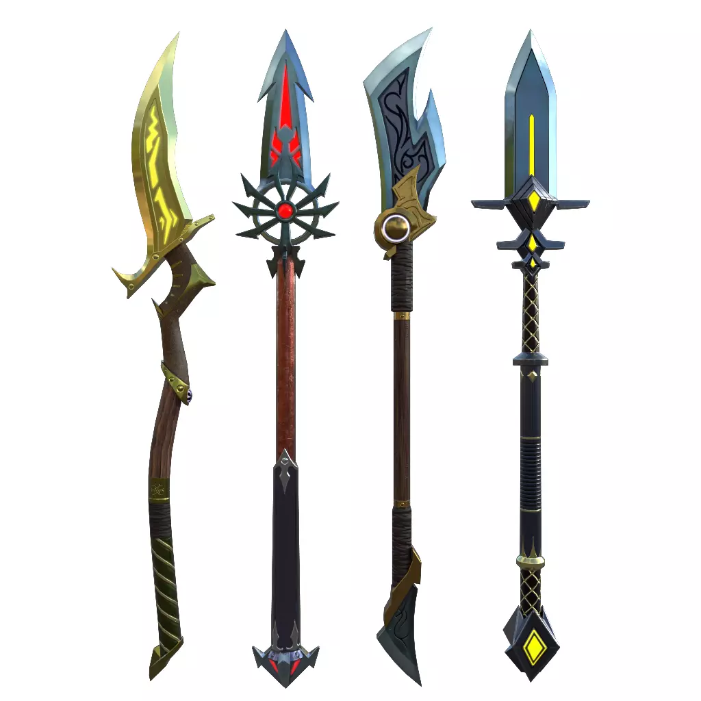 Fantasy Glaive - Weapon Pack Low-poly 3D model