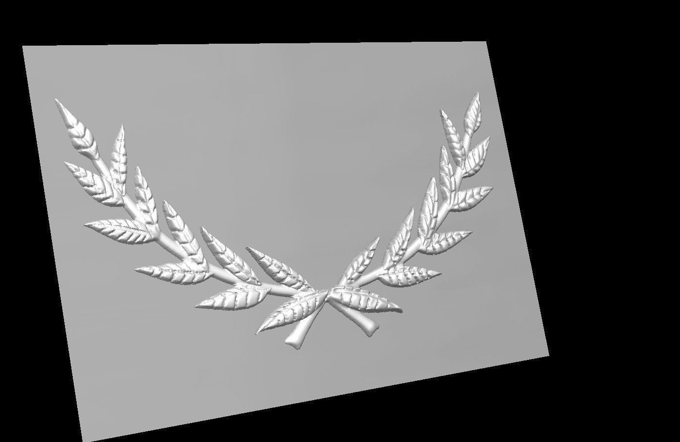 Laurel Wreath 3D print model_3