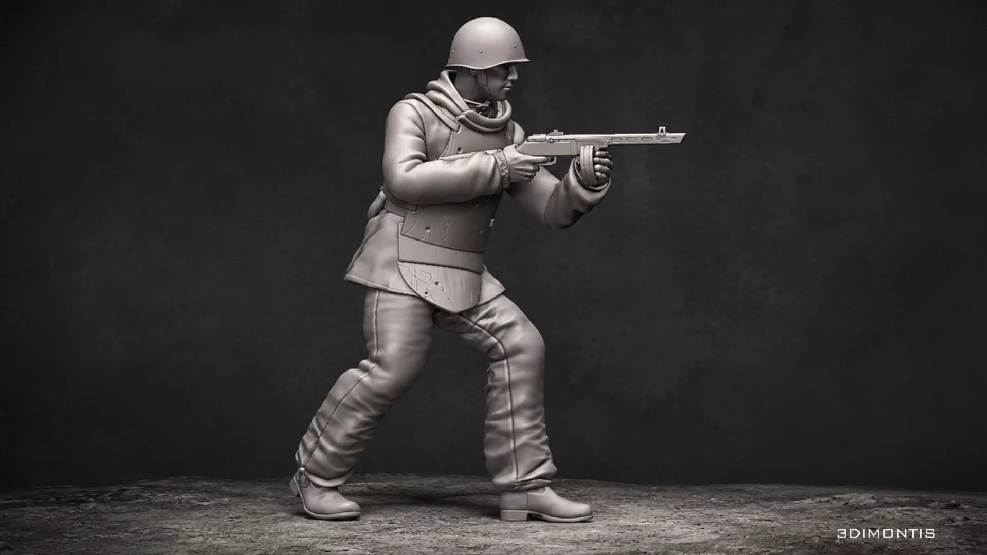 WW2 Soviet Red Army Soldier STL Pack 16 Scale USSR Infantry 3D print model