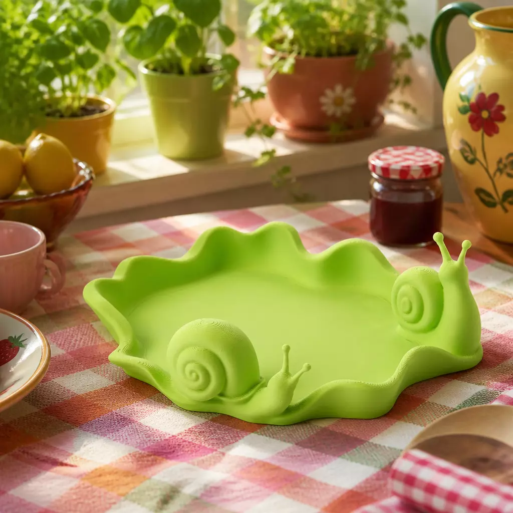 Snail Garden Tray Catchall for Jewelry Keys 3D print model