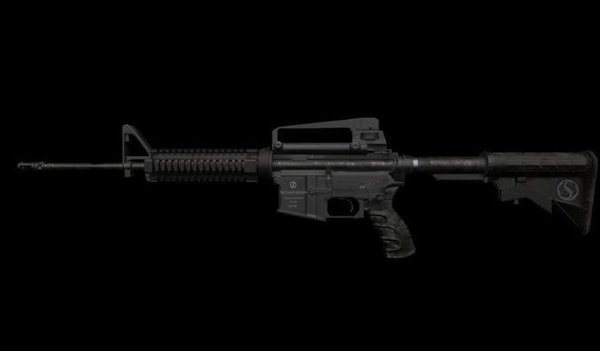 Ar15 lowpoly ar - rifle Low-poly 3D model