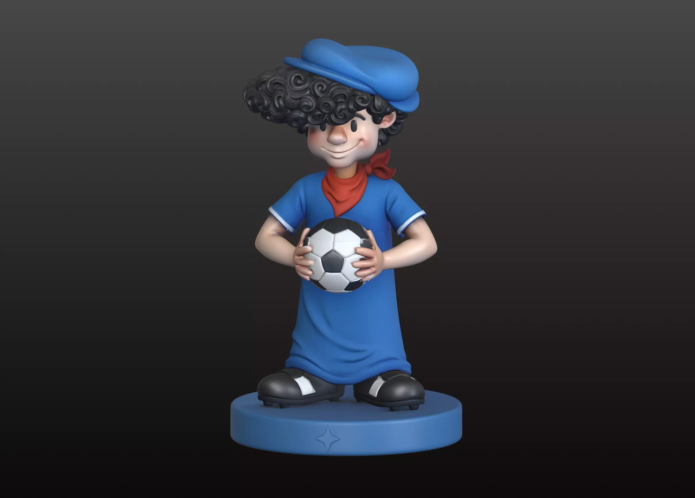 Partenopean Mascot Gennarino Inspired Football Napoli 3D print model