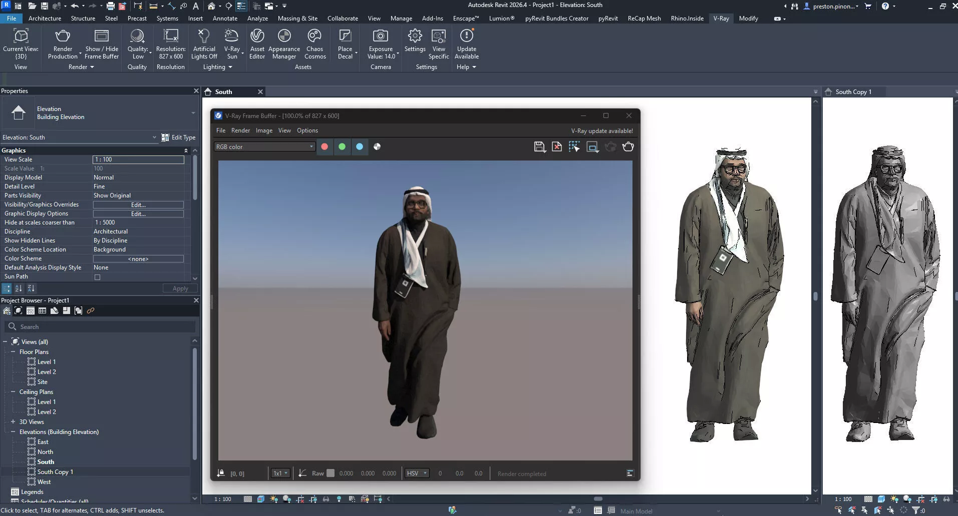 Arab Adult Male Walking 02 PoseStatic Budget Scanned 3D model 3D model