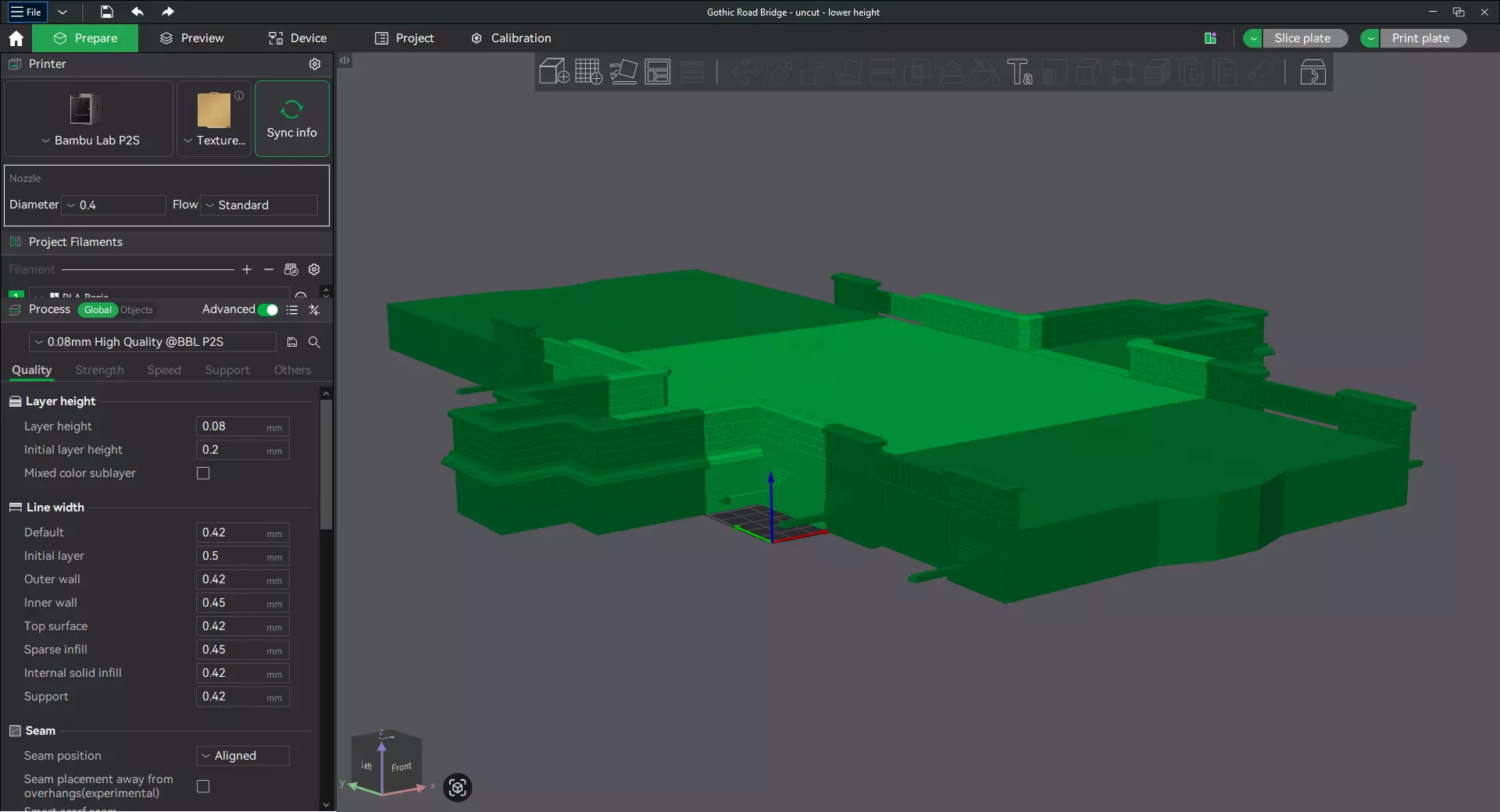 Gothic Road Bridge 3D print model