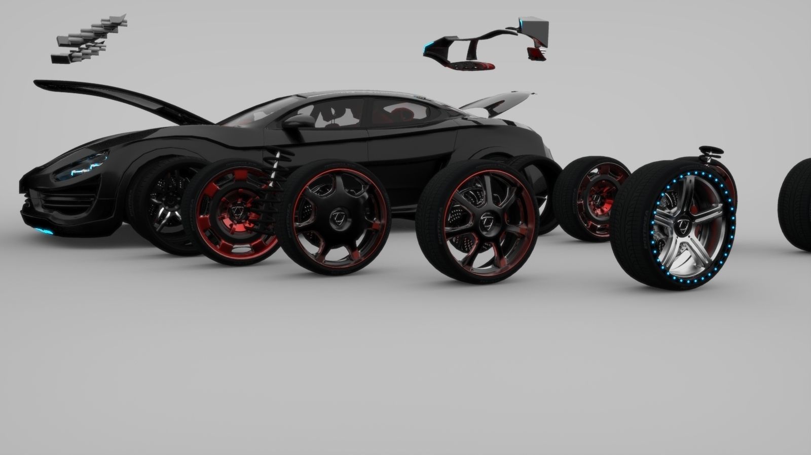 Affekta Shayleen Concept sport car with lots of TuningParts 3D model_4
