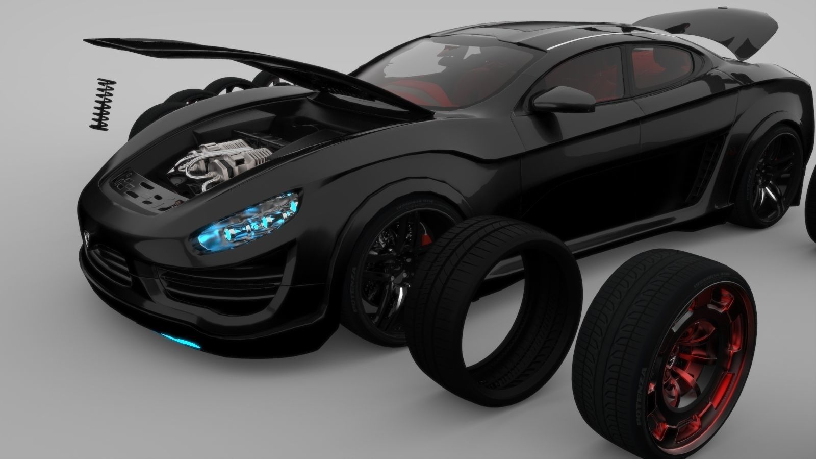 Affekta Shayleen Concept sport car with lots of TuningParts 3D model_3