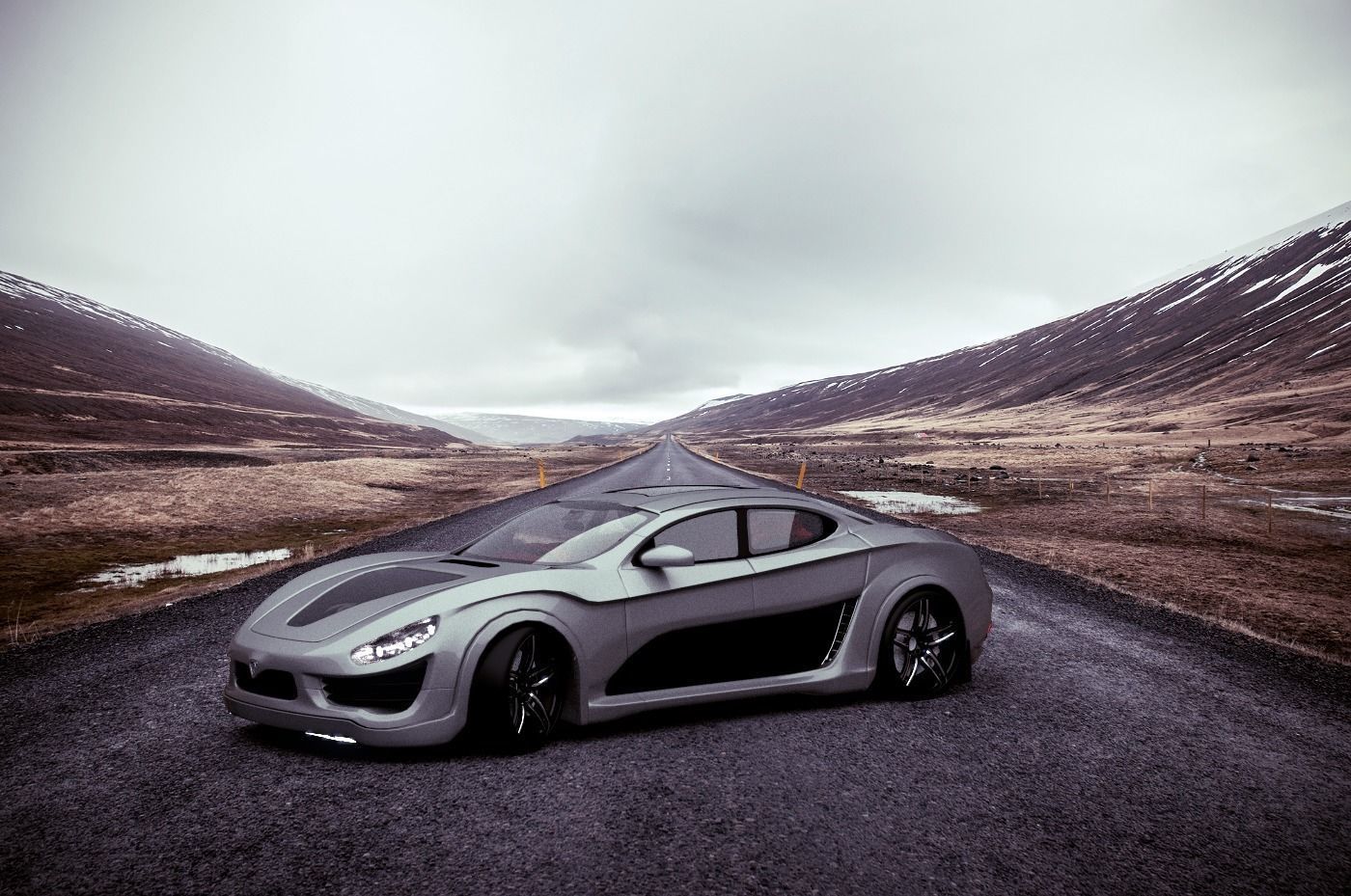 Affekta Shayleen Concept sport car with lots of TuningParts 3D model_1